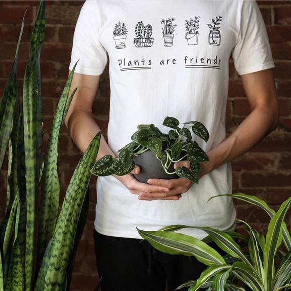 NWOT | 🪴Plants Are Friends Tee Shirt | Medium | Plant 🪴Lover Shirt | Charcoal - Picture 10 of 13